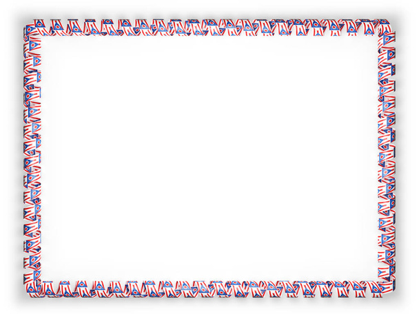Ramki i krawędzią ribbon z Flaga stanu Ohio, Stany Zjednoczone Ameryki. ilustracja 3D - Zdjęcie, obraz