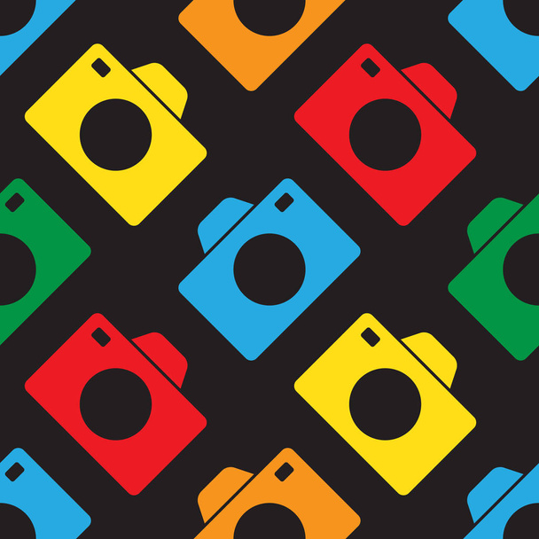 seamless illustration - color cameras - Vector, Image