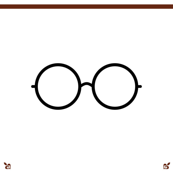 kulaté brýle ikonu symbolu - Vektor, obrázek