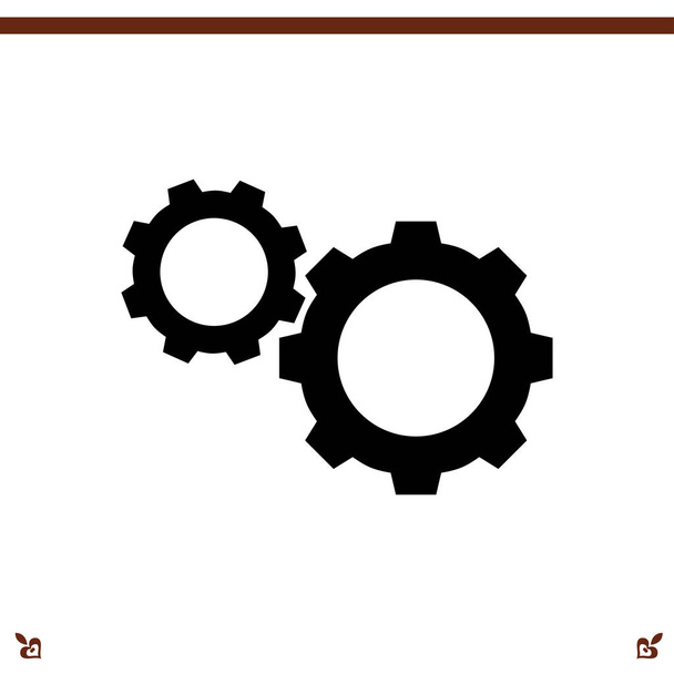 Tandwielen pictogram illustratie  - Vector, afbeelding