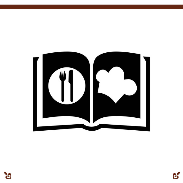 Cook könyv-ikonra - Vektor, kép