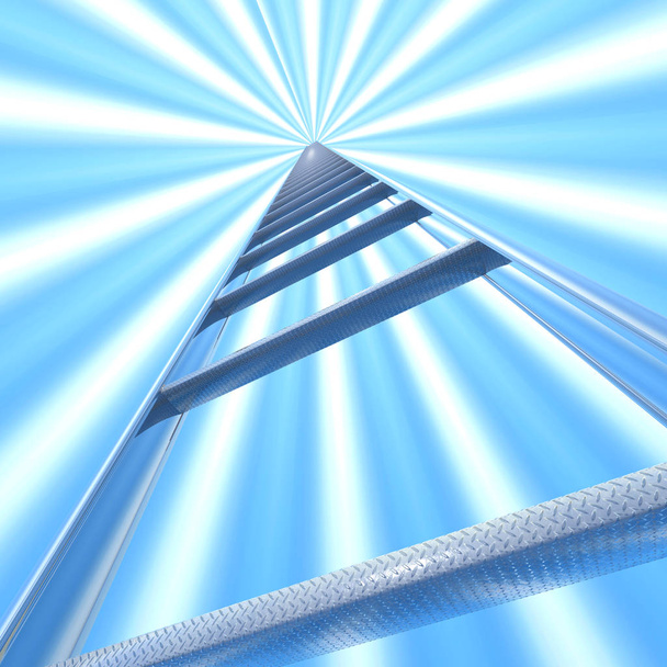 Stairway to Heaven on a blue background - Photo, Image