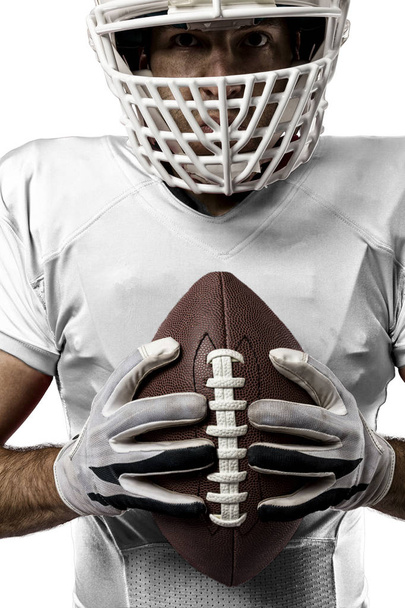 Football Player with a white uniform - 写真・画像