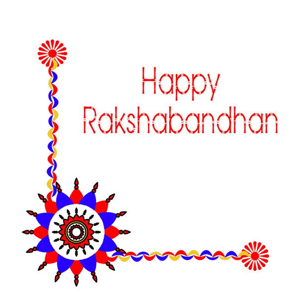 Een Indiase festival van broeders en zusters - Happy Raksha bandhan - Vector, afbeelding