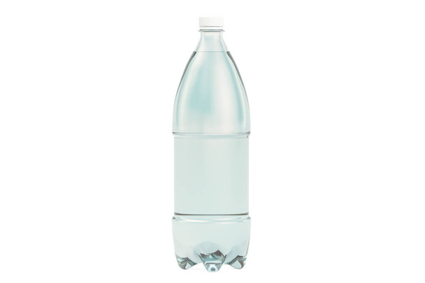 plastic water bottle, 3D rendering - Foto, imagen