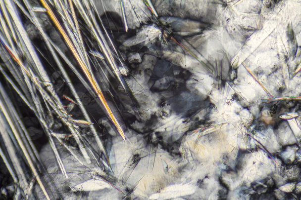 Микрокристаллы додецилсульфата натрия
 - Фото, изображение