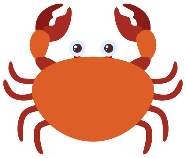 Brown crab on white background - Vector, Image