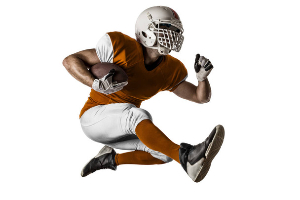 Football Player with a orange uniform - Zdjęcie, obraz