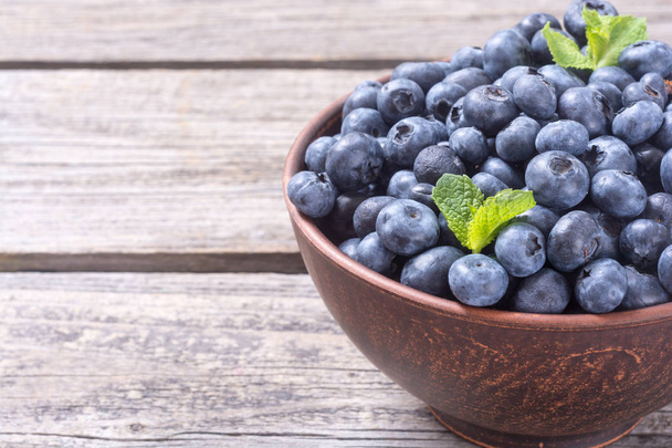 Blueberry in bowl  - Фото, изображение
