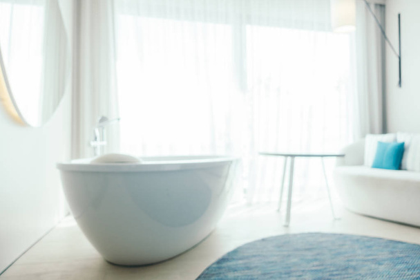 Bañera abstracta borrosa y desenfocada decoración interior de la habitación
 - Foto, imagen