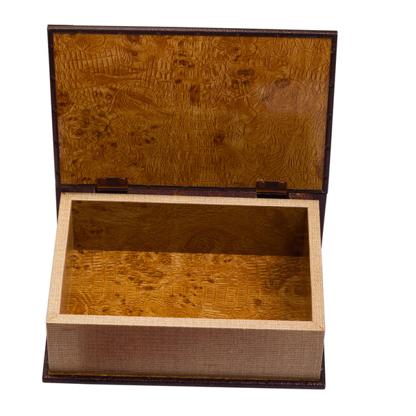 caja de madera ataúdes marrones antiguos aislados sobre fondo blanco
 - Foto, Imagen