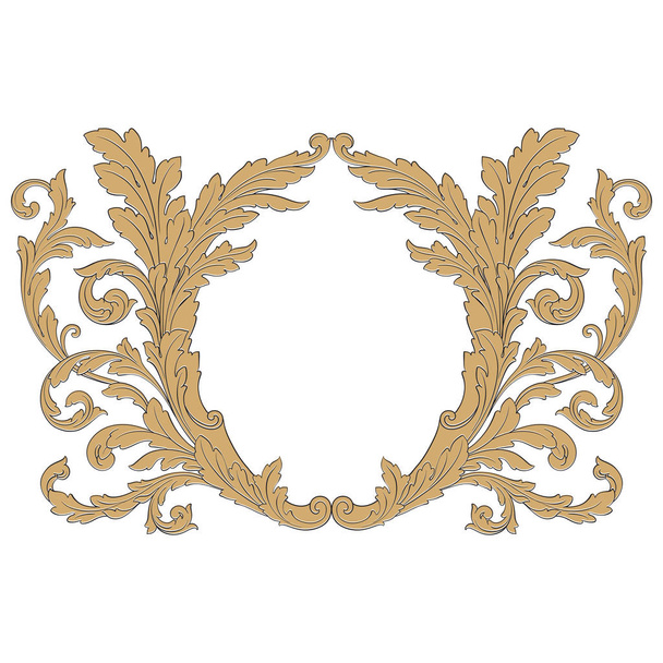 Ornament vector baroque - Вектор,изображение