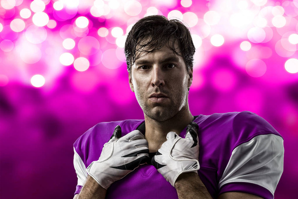 Football Player with a pink uniform - Foto, imagen
