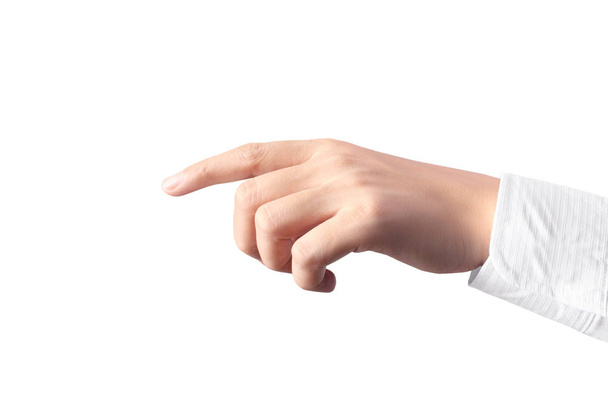 Human hand in picking gesture isolate  - Foto, imagen
