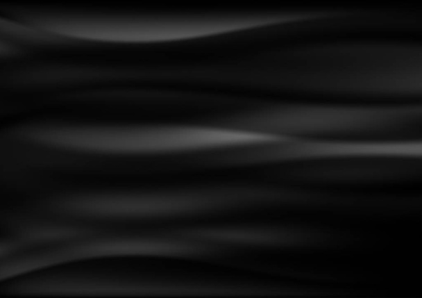 黒い波の抽象的なベクトルの背景 - ベクター画像