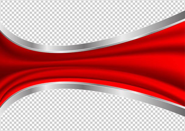 rote Wellen abstrakter Transparenz-Vektor Hintergrund - Vektor, Bild