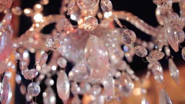 Close-up Glass, Chandelier elements - Footage, Video