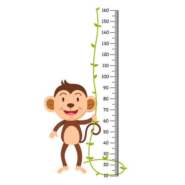 Meter pared con ilustración de mono
. - Vector, imagen