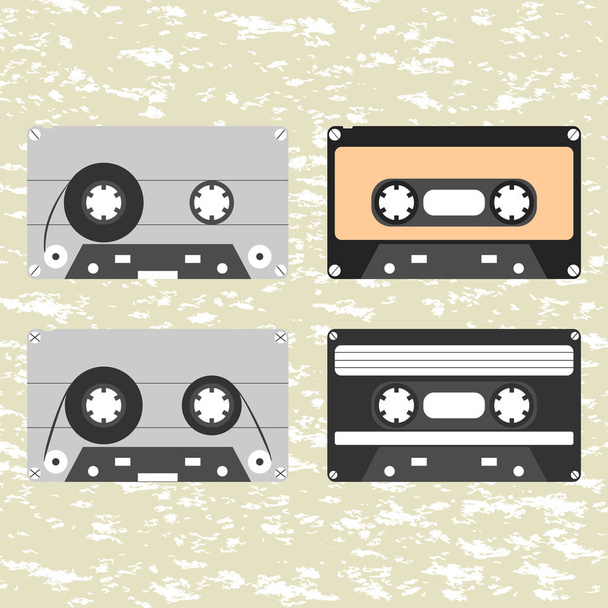 Coleção de cassetes de áudio retro vetoriais
 - Vetor, Imagem