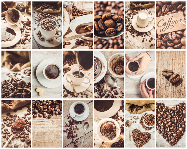 collage molte immagini di caffè
.  - Foto, immagini