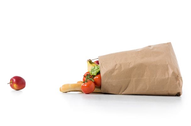 τσάντα παντοπωλείων φρούτα και λαχανικά - Φωτογραφία, εικόνα