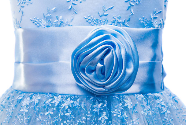 Azul guipure, bordado
  - Foto, Imagem