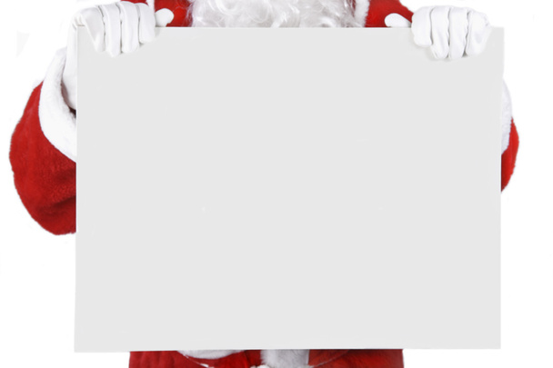 Santa Claus with white board - Photo, Image