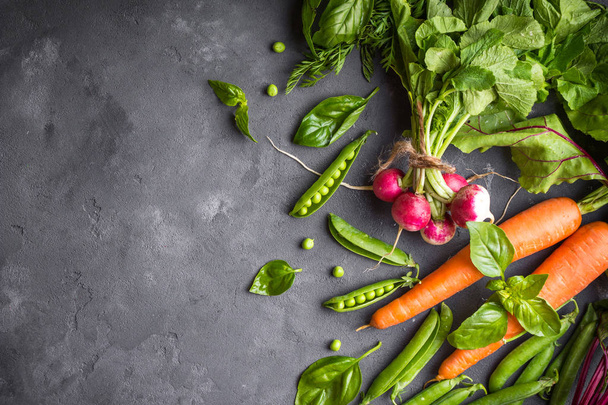 Fondo de verduras frescas - Foto, Imagen