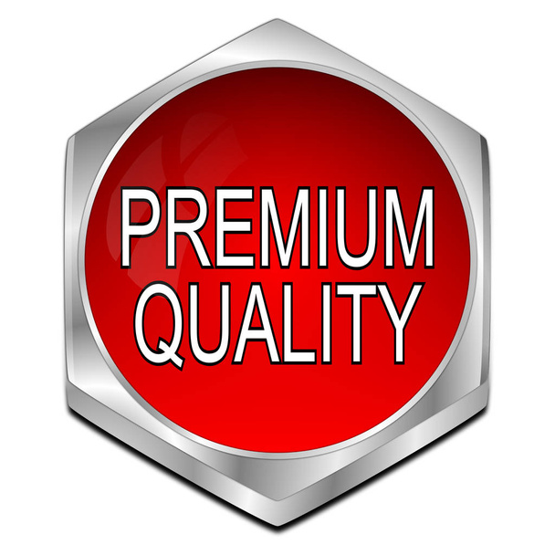 Premium Quality button - 3D illustration - Φωτογραφία, εικόνα