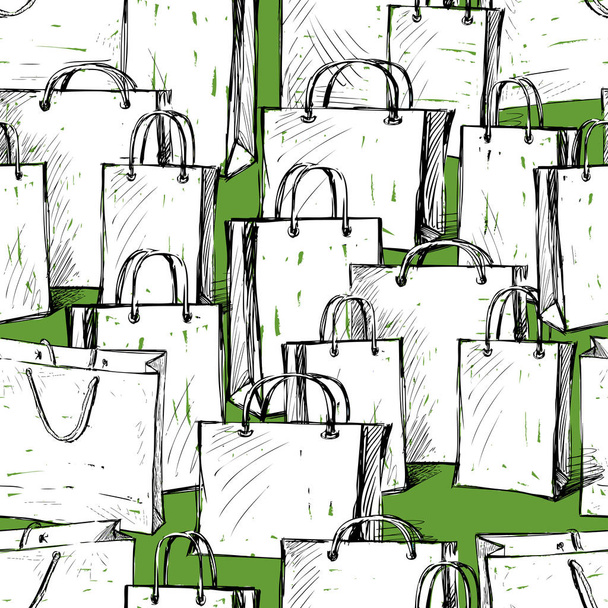patrón de los paquetes para las compras
  - Vector, imagen