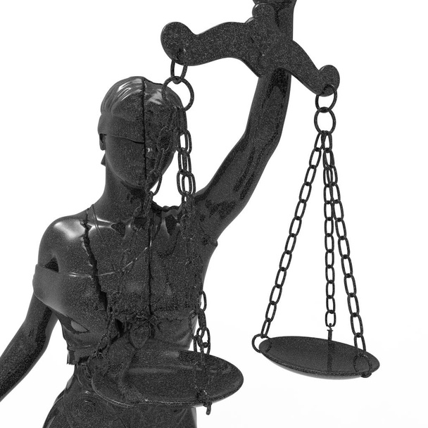 Зламана леді правосуддя 3d візуалізація
 - Фото, зображення