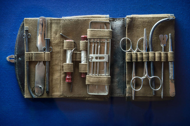 Ancient medical instrument in case - Photo, Image