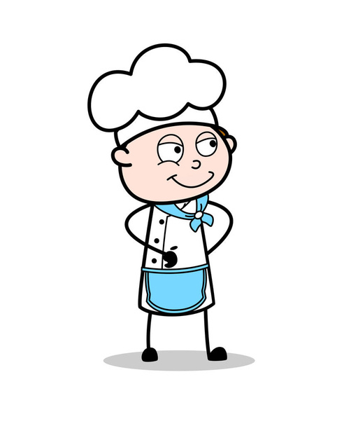 Desenhos animados Chef Cunning Sorrindo Rosto Vetor Ilustração
 - Vetor, Imagem