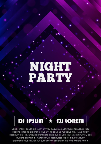 Party club flyer. Vector poster template. - Διάνυσμα, εικόνα