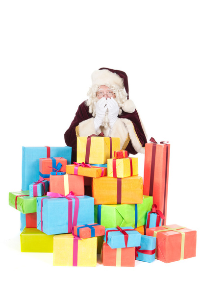 Санта-Клаус с подарками
 - Фото, изображение