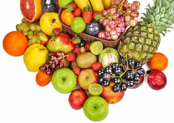 Egészséges gyümölcsök összetétele szerves keveréke - Fotó, kép