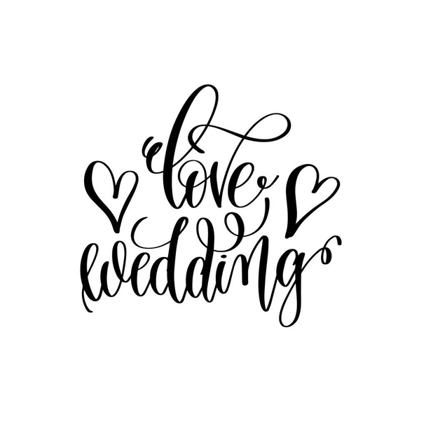 love wedding hand lettering romantic quote - Vektor, Bild