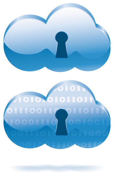 nuvem de segurança de Internet - Vetor, Imagem