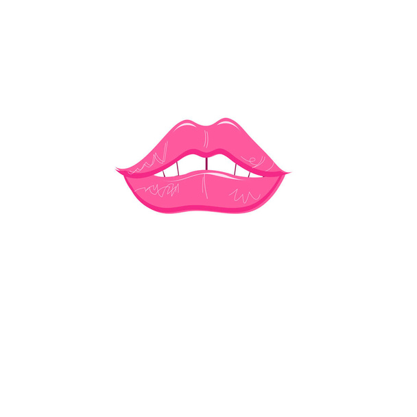 Icône lèvres violet vif
  - Vecteur, image