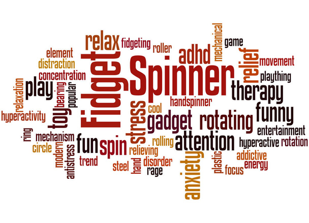 Fidget spinner, conceito de nuvem de palavras 5
 - Foto, Imagem
