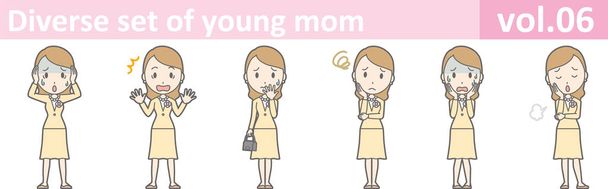 Diverse set of young mom, EPS10 vol.06 - Vector, Image