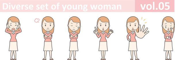 Diverse set of young woman, EPS10 vol.05 - Vector, Image