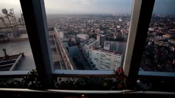 Timelapse of the view from the rotating restaurant - Footage, Video