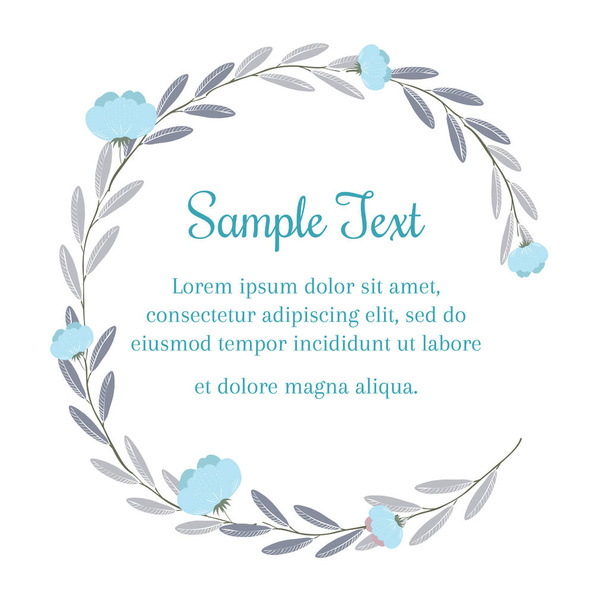 Wreath of flowers in vintage style for text.  - Vektor, kép