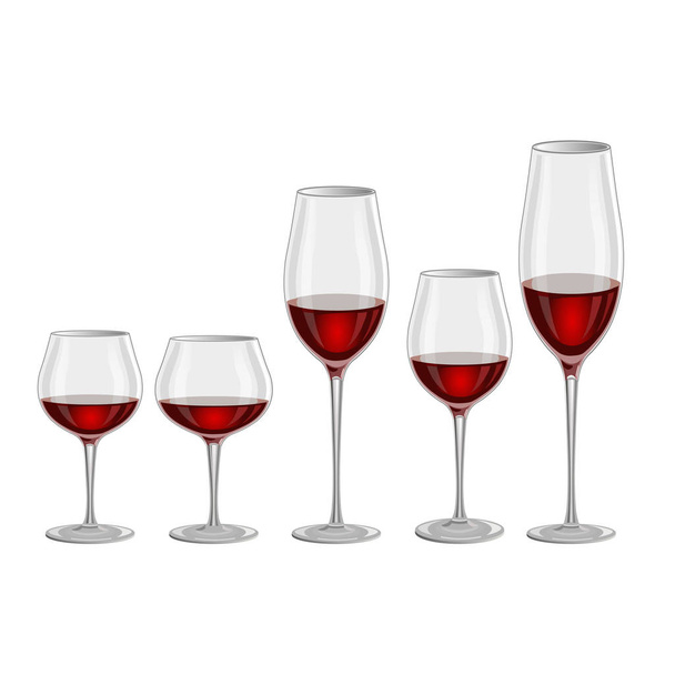 şarap bardakları vektör - Vektör, Görsel