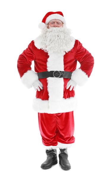 Authentic Santa Claus standing on white background - 写真・画像