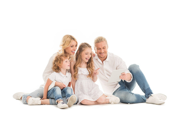 family with digital tablet - Foto, Imagem