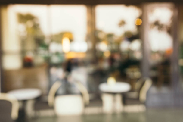 Blurred background - Vintage filter Customer in Coffee shop blur background with bokeh. - Φωτογραφία, εικόνα