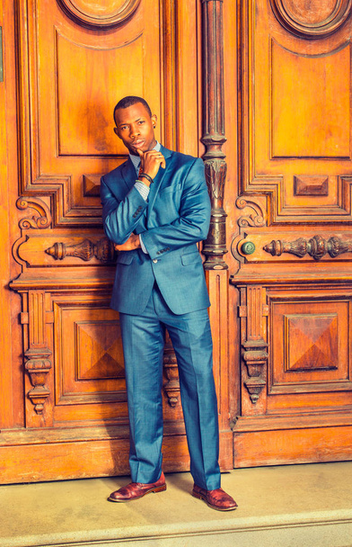 Portrét africké americké podnikatele v New Yorku - Fotografie, Obrázek