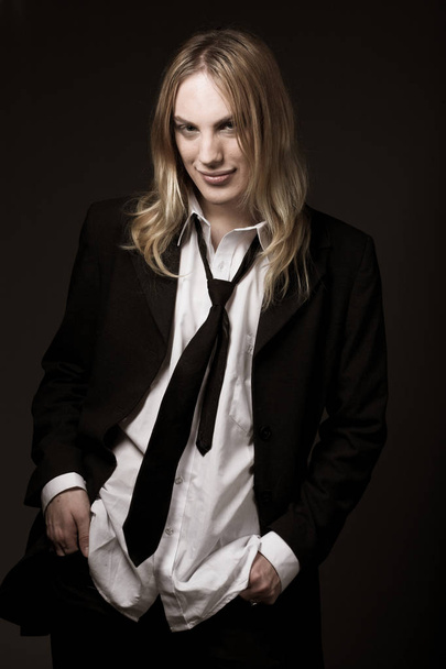 young guy with blond hair - Zdjęcie, obraz